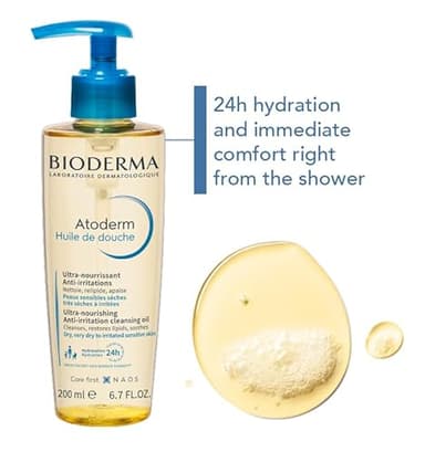 Bioderma - Atoderm - Cleansing Oil For Very Dry Sensitive Skin - Face and Body - Soothes Discomfort - 6.7 Fl Oz (Pack of 1) - Image 6