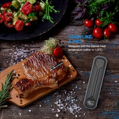 Wireless Meat Thermometer – Digital Cooking Thermometer with Wireless Probe – 500Ft Remote Range Food Thermometer – with iOS & Android Read App -Preprogrammed Temperatures for BBQ, Oven, Grill - Image 5