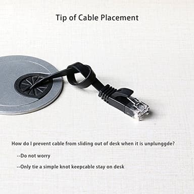 Jadaol Cat 6 Ethernet Cable 15 ft, Outdoor & Indoor 10Gbps Support Cat8 Cat7 Network, Flat RJ45 Internet LAN Computer Patch Cable for Router, Modem, Switch, Gaming Consoles, Streaming Devices, Black - Image 7