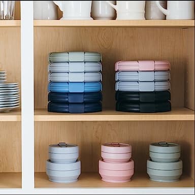 STOJO Collapsible Sandwich Box – 24oz, Reusable Food Storage Container, Silicone Bowl for Hot/Cold Food – Meal Prep, Lunch, Camping, Hiking – Dishwasher Safe (Set of 1, Lilac Purple) - Image 4