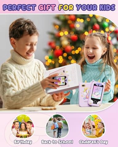 UCIDCI Kids Smart Phone for Girls Ages 3-7 with Dual Camera - Learning Games, Travel Toy with MP3 Music Player for Christmas, Birthday Gifts for 3-7 Year Old Boys - Image 7