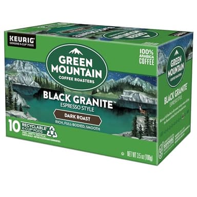 Green Mountain Coffee Roasters Black Granite, Keurig Single Serve K-Cup Pods, Espresso Style Dark Roast, 60 Count (6 Packs of 10) - Image 10