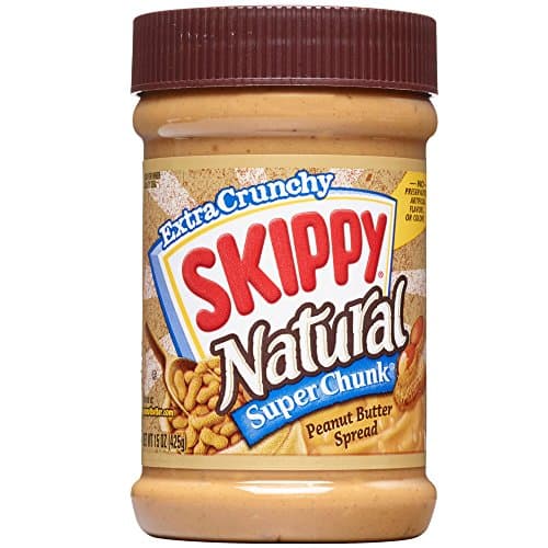 SKIPPY Natural SUPER CHUNK Peanut Butter Spread, 7 g Protein Per Serving, 15 oz (12 Pack) - Image 1