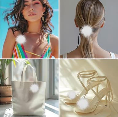 Pom Pom Shoe Clips for Fairy Green Shoes – Costume Accessories for Women, Fluffy Pompoms for Halloween Costumes, Party, Cosplay & Halloween Outfits - Image 7