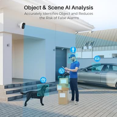 MaxiViz 2K Security Cameras Wireless Outdoor, Battery Powered WiFi Cameras for Home Security Indoor with AI Motion Detection, Color Night Vision, 2-Way Talk, IP66, SD/Cloud Storage, 2 Pack - Image 2
