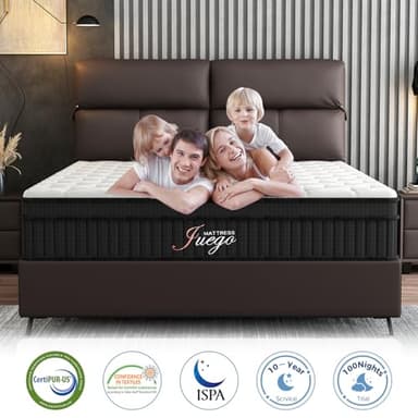 Juego Queen Mattress, 12 Inch Mixed Memory Foam Mattress. Bagged Spring, Zoned Pressure Relief, Medium Firm Feel, Motion Isolation, Deep Sleep, Certified Safe Foams and Fabric, CertiPUR-US,Black - Image 6