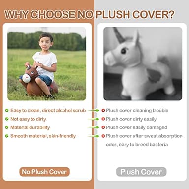 INPANY Bouncy Horse Hopper Toys, Toddlers Bouncing Farm Animals, Inflatable Jumping Hopping Horse, Ride on Rubber Bouncer for Kids, Outdoor Indoor Cool Birthday Gifts for 2 3 4 Year Old Girl Boy - Image 2