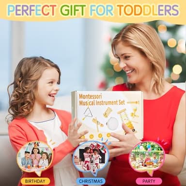 Baby Musical Instruments, Montessori Wooden Toys for Toddlers, Premium Wooden Musical Instrument Set for Kids Preschool Educational, Fun Musical Instruments for Children - Image 7