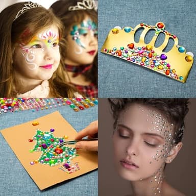 2774PCS Gem Stickers, Self Adhesive Gems for Crafts, Acrylic Bling Heart Sticker, Jewel Stickers Crafts self Adhesive, Assorted Shapes Jewels Rhinestones Sticker, Craft Supplies for Kids - Image 5