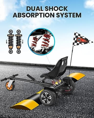 Gyroor K2 Balancing Scooter Go Kart Attachment for Kids & Adults, Adjustable Frame Length Balancing Scooter Seat Attachment for 6.5" 8" 10" Self Balancing Scooter - Image 2