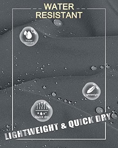 33,000ft Men's Golf Pants Slim Fit with 5 Pockets Stretch Quick Dry Lightweight UPF 50+ Work Dress Pants Grey - Image 2