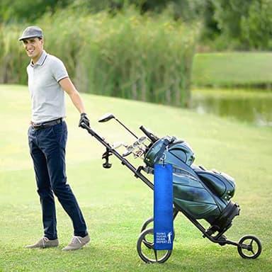 TOUNER Funny Golf Towel Gift for Dad, Retirement Gifts for Men Golfer, Funny Golf Towel for Men, Embroidered Golf Towels for Golf Bags with Clip (Swing Swear Repeat Man) - Image 5