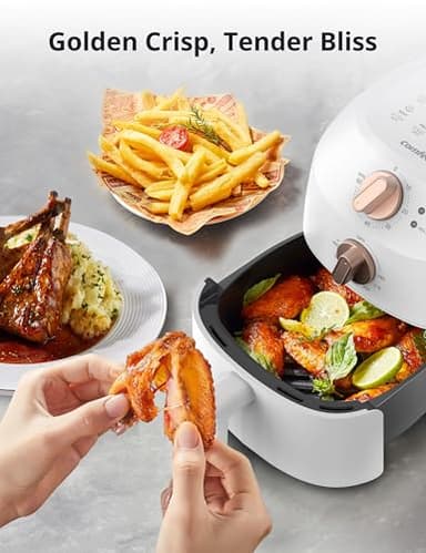 COMFEE' Compact 2.1 Quart Air Fryer with 12 Menu Options, Adjustable Timer & Temperature Control 180-400 degrees F, Dishwasher-Safe Nonstick Fry Basket with Stainless Steel Finish - Image 4
