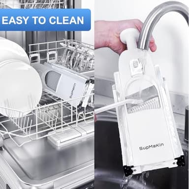 SupMaKin Safe Mandoline Slicer for Kitchen, Potato Slicer for Chips, Vegetable & Food Slicer,Thickness Adjustable 0.1-8 mm, Kitchen Faster Slice Artifact White (Only Slice) - Image 5