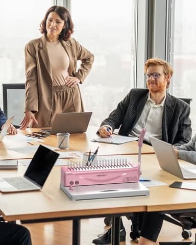 MAKEASY Binding Machine, 21-Hole, Comb Binding Machines with 100PCS Comb Bindings Spines, Comb Binder for Letter Size, A4, A5 Paper - Image 7