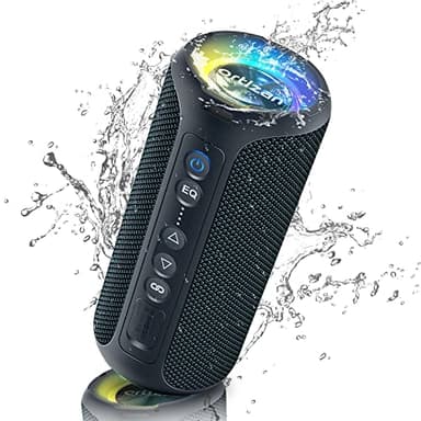 Ortizan Bluetooth Speakers, Portable Wireless Stereo Speaker - IPX7 Waterproof, 30W RMS(40W Peak) Loud Sound, Deep Bass, LED Light, Bluetooth 5.3, for Home/Shower/Outdoor/Beach, Gifts for Adult, Navy - Image 1