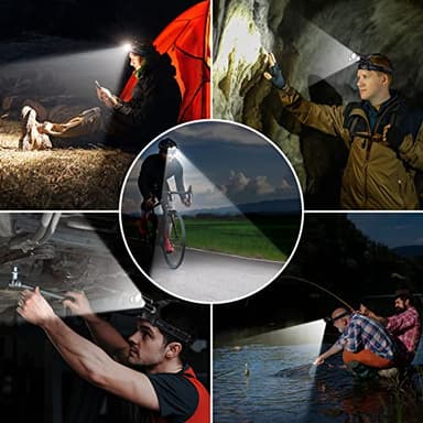 Blukar LED Headlamp, Super Bright Rechargeable Headlight Flashlight - 3 Lights 5 Modes,Zoomable,Spotlight&Floodlight Combination, IPX6 Waterproof, 20+Hrs Runtime for Running,Hiking,Camping etc. - Image 8