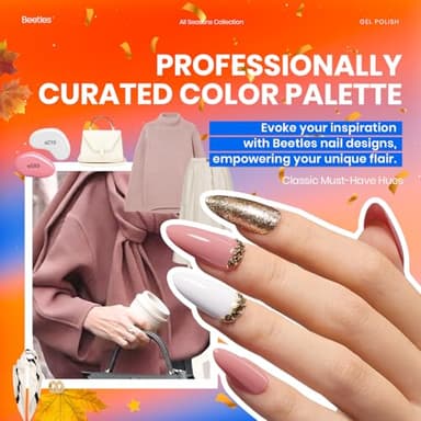 Beetles Fall Gel Polish Kit - Chic Outfits Collection 25 Colors Polish Set, Brown Purple Nude Red Black Color Gel Nails with 3Pcs Base Top Coat Manicure Kit Salon DIY Home Gift for Women - Image 3