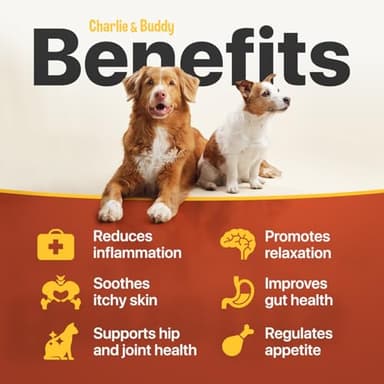 Charlie Buddy - Hеmp Oil for Dogs Cats - Hip and Joint Support and Skin Health - Anxiety, Calm, Pain - Omega 3, 6, 9 and Vitamins B, C, E - Image 3
