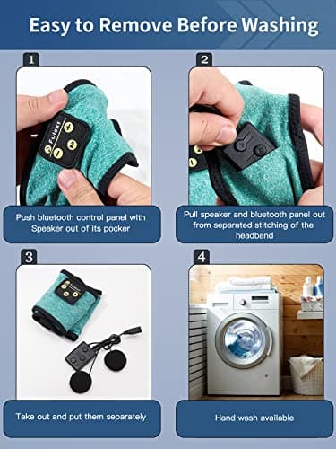 Fulext Sleep-Headphones-Headband-Bluetooth - Headphones for Sleeping Sleep Mask with Thin HD Stereo Speakers Perfect for Side Sleepers,Insomnia,Sport,Travel Best Gifts for Men Women - Image 6