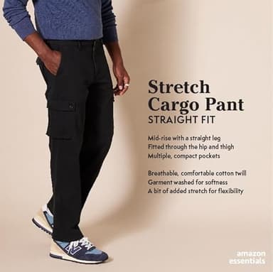Amazon Essentials Men's Straight-Fit Stretch Cargo Pant (Available in Big & Tall), Green Camo, 38W x 32L - Image 2