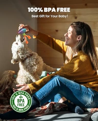 Xeuch Interactive Dog Toys, Automatic Moving and Rolling LED Light Up Dogs Ball with Rope, Motion-Activated Wicked Ball for Small Medium Pup, Stimulation Toy for Boredom Relief White - Image 7