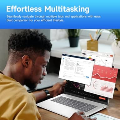 HP 17.3" Touchscreen Laptop, Intel Core i3-N305, 32GB RAM, 128GB eMMC + 2TB SSD, Numeric Keypad, Webcam, HDMI, Wi-Fi 6, Windows 11 Pro, Silver, Bundle with PCO Notebook Fold Radiator, Cooler - Image 7