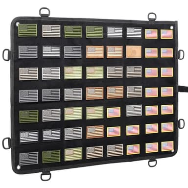 Tactical Patch Display Panel Holder Board Foldable Military Hook and Loop Emblems Holder (Black, Small (18" x 24")) - Image 3