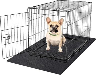 NYFITY Kennel Pad Dog Crate Mat Liner, Absorbs Urine, Waterproof, Non-Slip, Washable Puppy Pee Pad for Kennel Training - Under Pet Cage to Protect Floors, Thin Cut to Fit Design (48" x 29" - 1 Pack ) - Image 1