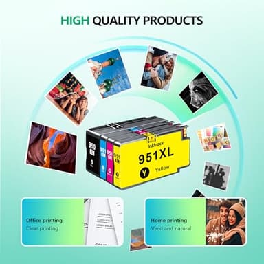 Inktrack 950XL 951XL Ink Cartridges Replacement for HP 950 951 Ink Cartridges Combo Pack for HP OfficeJet Pro 8600 8610 8620 8100 8630 8660 8640 8615 76DW 251DW Printer (Black Cyan Magenta Yellow) - Image 4