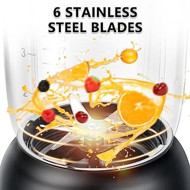 Bear Blender, 2025 New 700W Smoothie Countertop Blender with 40oz Cup for Shakes and Smoothies, 3-Speed for Crushing Ice, Puree and Frozen Fruit with Autonomous Clean - Image 6