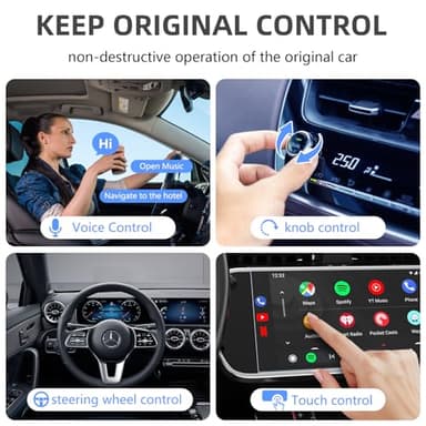 5 in 1 Wireless Carplay & Android Auto Wireless Adapter - 2025 Upgrade Magic CarPlay Ai Box Streaming Video Fits Netflix/YouTube/TF Card, CarPlay Wireless Adapter for Wired CarPlay/Android Auto Cars - Image 8