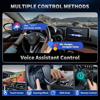 vnilrgle 4-in-1 Wireless CarPlay Adapter & Android Auto Wireless Adapter, Stream Netflix, YouTube, and More, Split-Screen & Mirroring, for Cars with OEM Wired CarPlay/Android Auto - Image 6