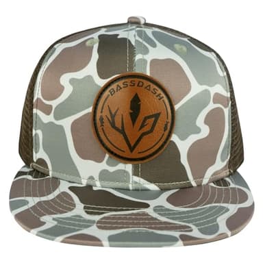 BASSDASH Flat Brim Trucker Cap Adjustable Snapback Hat Mesh Back for Men Women - Image 2