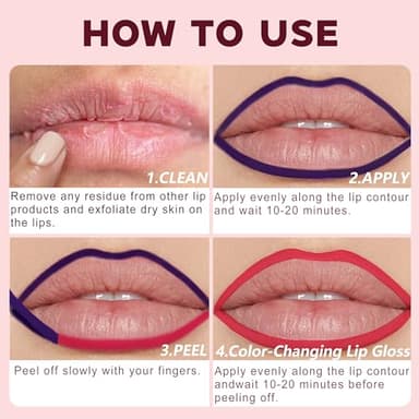 Peel Off Lip Liner Stain – Waterproof, Smudge-Proof Lip Tint Pen | Long Lasting, Kiss-Proof Lip Tattoo with Natural Matte Finish (Dried Rose) - Image 3