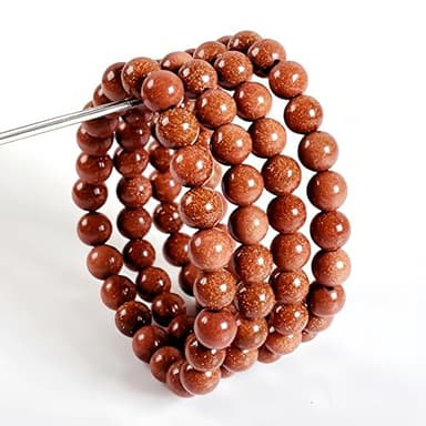 3 PCS Healing Crystal Gold Sandstone Bracelets for Women Men 8mm 6mm 4mm Natural Stone Beaded Stretch Bracelet Jewelry Gifts (T6-Gold Sandstone) - Image 3