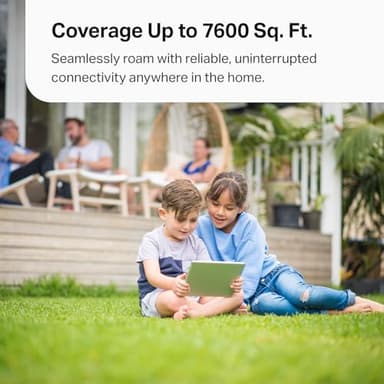 TP-Link Deco BE63 Tri-Band WiFi 7 BE10000 Whole Home Mesh System - 6-Stream 10 Gbps, 4x2.5G Ports Wired Backhaul, 4X Smart Internal Antennas, VPN, MU-MIMO, HomeShield, Free Expert Support (3-Pack) - Image 5