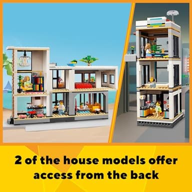 LEGO Creator 3 in 1 Modern Toy House - Kids Toy Building Set with 3 Building Options for Boys & Girls, Ages 9+ - with 2 Minifigures for Pretend Play - Gift Idea for Birthday - 31153 - Image 4