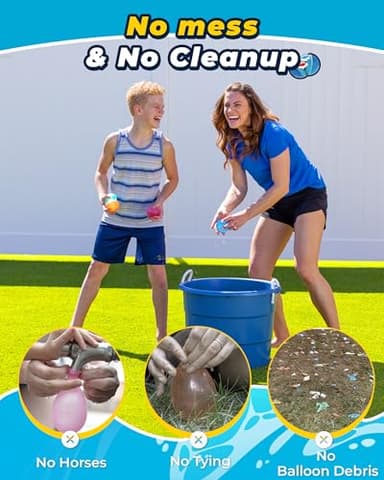 SOPPYCID 12PCS Reusable Water Balloons - Quick Fill Water Balls Toys For Toddler Age 4-8 - Refillable Magnetic Self-Sealing Water Splash Bomb For Summer Party Pool Outdoor Beach Toys for kids Age 8-12 - Image 4