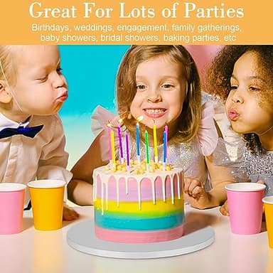 12 PCS Cake Drums 10 Inch, 10inch Drum, Cake Boards 10 Inch Round, 1/2" Thick Cardboard, Sturdy Circle, Base para Pastel Cardboard Base White Cake Boards for Wedding - Image 7