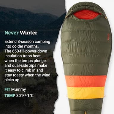 Marmot Men's Never Winter 30° Sleeping Bag, 650 Fill Down for Camping & Backpacking, Long - Image 4