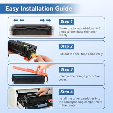 MYTONER 206A Toner Cartridges 4 Pack (with Chip) Compatible Replacement for HP 206A 206X for Color Pro MFP M283fdw M283cdw M282nw Pro M255dw M255nw M283 M255 M282 Printer W2110A W2110X High Yield - Image 5