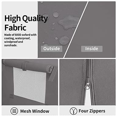 Easy-Going Dog Crate Cover 42 Inch Dog Kennel Cover for Dog, Cage Covers for Dog Crates Fit (42" L x28 Wx30 H) Grey - Image 4