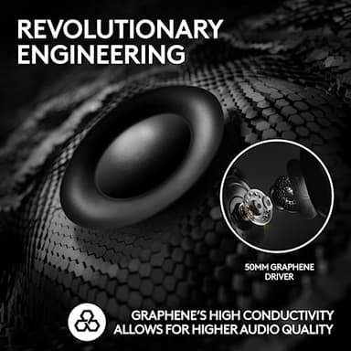 Logitech G PRO X 2 Lightspeed Wireless Gaming Headset: Wireless Gaming Headphones with Mic, 50mm Graphene Drivers, 2.02.0—7.1 Surround, Bluetooth/USB/3.5mm Aux, for PS4/PS5/PC/Nintendo Switch - White - Image 4