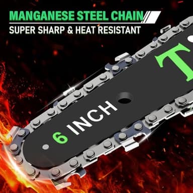 Tietoc Mini Chainsaw 6 Inch with 2 Batteries, Electric Saw Gifts for Men Dad Husband Gardener, Cool Gadgets for Men 2025, Mens Gifts for Fathers Birthday, Perfect Gifts Idea for Mothers Mom Women - Image 5