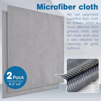 Screen Cleaner Spray 14oz (7oz x 2 Pack) - TV Screen Cleaner Spray and 2 Microfiber Cloths, Computer Screen Cleaner & Car Screen Cleaner for TV, Monitor, Laptop, MacBook, iPad and Electronic Devices - Image 7