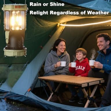 HOMY Solar Camping Lantern: Dual Solar/USB-C Charging, Super Bright LED, Adjustable Brightness, Swivel Spotlight, Lightweight Compact for Camping, Storm Outages, Outdoor Use - Image 6