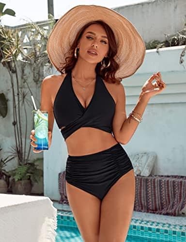 Blooming Jelly Womens Tummy Control Bathing Suits Modest High Waisted Bikini Sets Cute Halter 2 Piece Swim Suit 2026 - Image 4