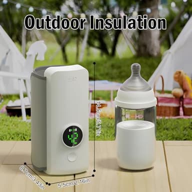 Portable Bottle Warmer for Travel, Rapid Warming with Battery-Powered Temperature Display, Waterless Milk Warming for Comfortable Baby Feeding On The Go - Image 3