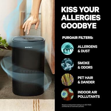 PuroAir 240 HEPA Air Purifier for Home Large Rooms - Covers Up To 1,000 Sq Ft - Filters Up To 99.9% of Pollutants, Smoke, Pollen, Dust - Quiet HEPA Air Filter - Air Purifiers for Bedroom - Image 4